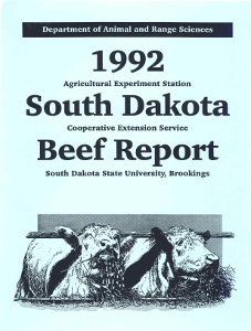 South Dakota Beef Report, 1992