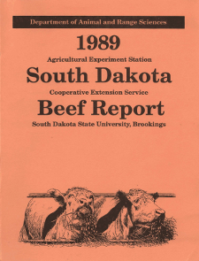 South Dakota Beef Report, 1989