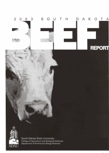 South Dakota Beef Report, 2003