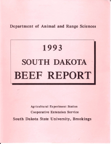 South Dakota Beef Report, 1993