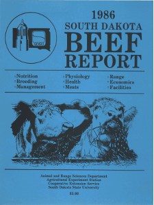 South Dakota Beef Report, 1986