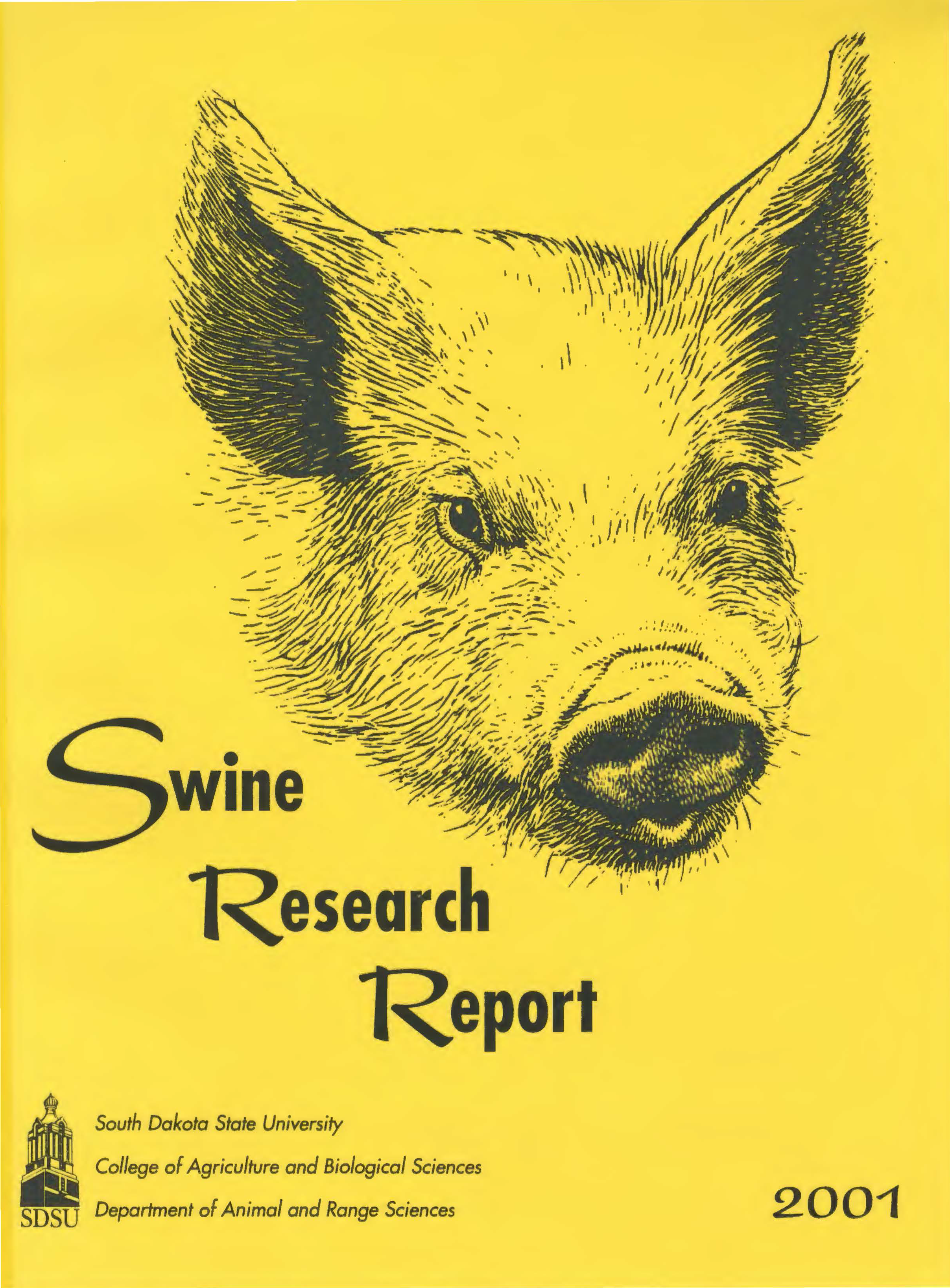 South Dakota Swine Research Report, 2001
