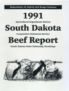 South Dakota Beef Report, 1991