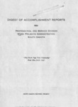 Digest of Accomplishment Reports: Professional and Service Division, Works Project Administration, South Dakota by South Dakota Federal Writers Project
