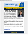 Dairy and Food Science News, March 2026 by Department of Dairy and Food Science