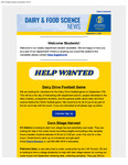 Dairy and Food Science Student Newsletter, September 4, 2025 by Department of Dairy and Food Science