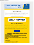 Dairy and Food Science Student Newsletter, September 16, 2025 by Department of Dairy and Food Science
