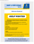 Dairy and Food Science Student Newsletter, November 5, 2025 by Department of Dairy and Food Science