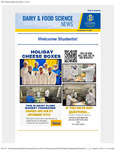 Dairy and Food Science Student Newsletter, November 19, 2025 by Department of Dairy and Food Science
