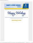 Dairy and Food Science Student Newsletter, December 2, 2025