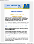 Dairy and Food Science Student Newsletter, March 12, 2026 by Department of Dairy and Food Science