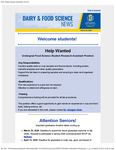 Dairy and Food Science Student Newsletter, March 26, 2026 by Department of Dairy and Food Science