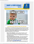 Dairy and Food Science Student Newsletter, May 5, 2026 by Department of Dairy and Food Science