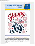 Dairy and Food Science Student Newsletter, July 2, 2026 by Department of Dairy and Food Science