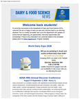 Dairy and Food Science Student Newsletter, August 26, 2026 by Department of Dairy and Food Science