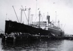 Steamer ship at the port on Tokyo Bay at Yokohama, Japan in 1924 by South Dakota State University