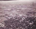 Aerial view of South Dakota State University and Brookings, South Dakota, 1967