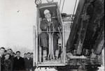 President Pugsley breaking ground for the new student union building, 1939 by South Dakota State University