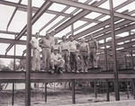 Engineering Hall construction crew at South Dakota State College, 1956