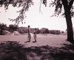 Campus green at South Dakota State College, 1958