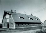 Horse barn at South Dakota State College, 1949