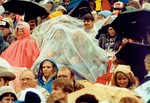 Spectators at the 1984 Hobo Day football game by South Dakota State University