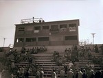 Press box at stadium, 1953 by South Dakota State University