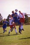 South Dakota State University 2000 Jackrabbits women's soccer team in a game against USD by South Dakota State University