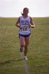 South Dakota State University 1998 Jackrabbits women's cross-country runner at a meet by South Dakota State University