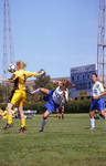 South Dakota State University 2000 Jackrabbits women's soccer team in their inaugural game against Southwest State