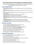 SDSU Digital Digital Accessibility Checklist by Jenny Hallan