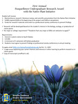 <em>First Annual</em> Pasqueflower Undergraduate Research Award with the Native Plant Initiative by Native Plant Initiative