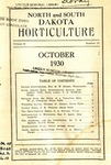 North and South Dakota Horticulture, October 1930 by North and South Dakota State Horticultural Societies
