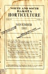 North and South Dakota Horticulture, November 1931 by North and South Dakota State Horticultural Societies